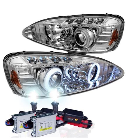 04 08 Pontiac Grand Prix Angel Eye Halo LED DRL Projector Headlights HI