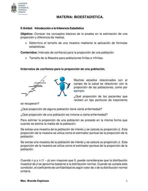 Clase De La Semana Y De Bioestadistica Anestesia Ii Unidad