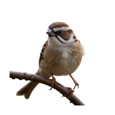 Male House Sparrow Passer Domesticus Isolated On White Male House