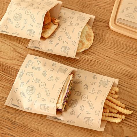 Fasola Greaseproof Paper Bag Kraft Paper Bag Food Packaging Bag