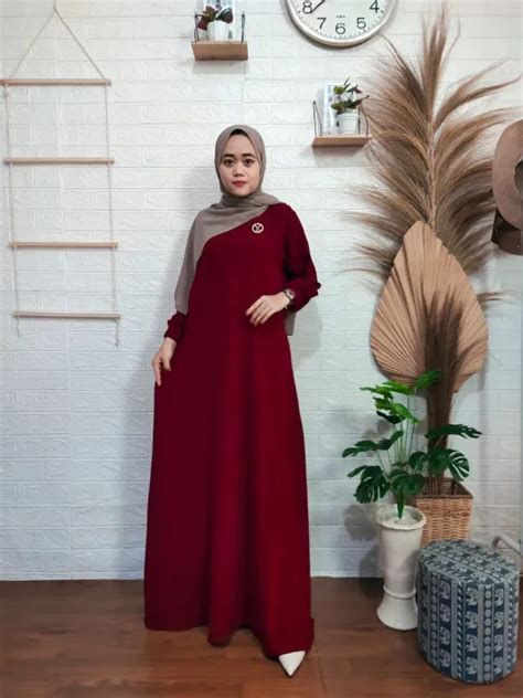 Mikayla Gamis Crincel Premium Super Elegan Muslim Dress Sakila Premium