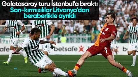 Galatasaray Zalgiris Vilnius ile 2 2 berabere kaldı