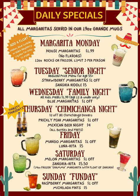 Valle Luna Menus – Valle Luna Mexican Restaurants