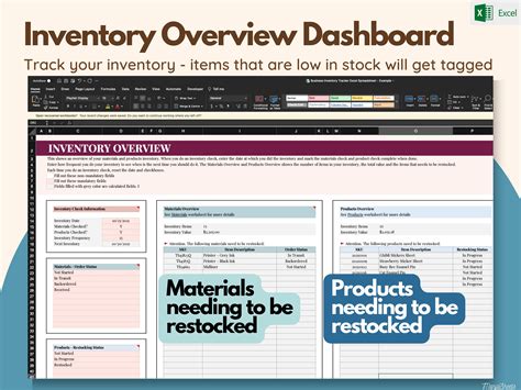 Small Business Inventory Tracker Spreadsheet Inventory Template