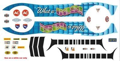 WHAT A GAS NHRA AHRA Drag Car 1 43rd Scale Slot Car Waterslide Decals