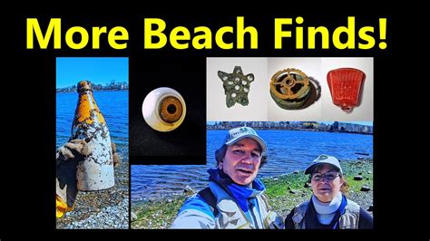 More Beach Treasures Beachcombing Mudlarking Bottle Digging Mass River Pickers Youtube