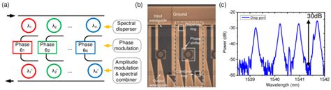 A Schematic Of The On Chip Pulse Shaper B An Optical Image Of The