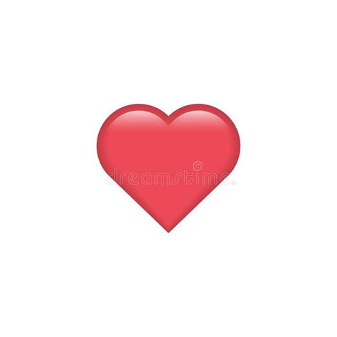 Red Vector Heart Icon Heart Emoji Heart Sticker Love Symbol Valentine`s Day Stock Vector