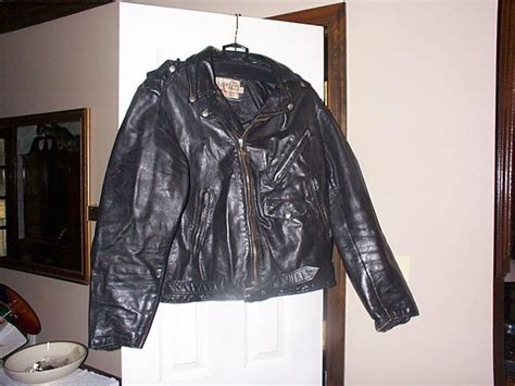 Find Vintage Sears Leather Motorcycle Biker Jacket Chp Police Punk