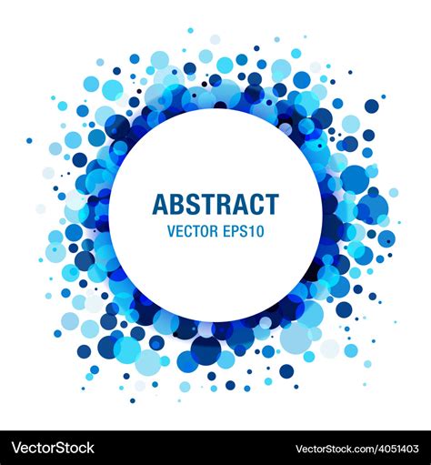 Blue Bright Abstract Circle Frame Design Element Vector Image