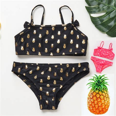 Gebroeid Ananas Bikini Voor Meisje Tankini Suits B Vicedeal