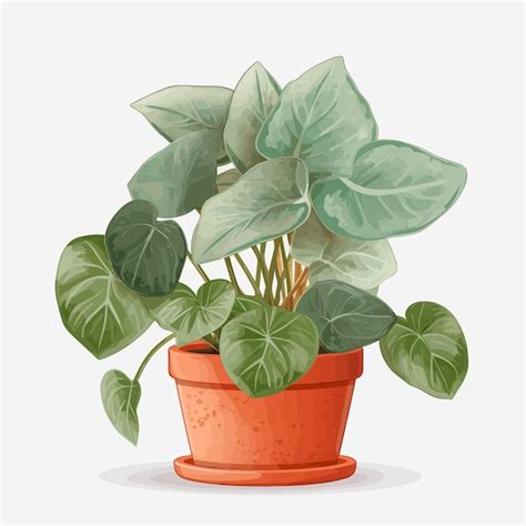 Plante dans un pot en illustration de dessin animé nature Vecteur