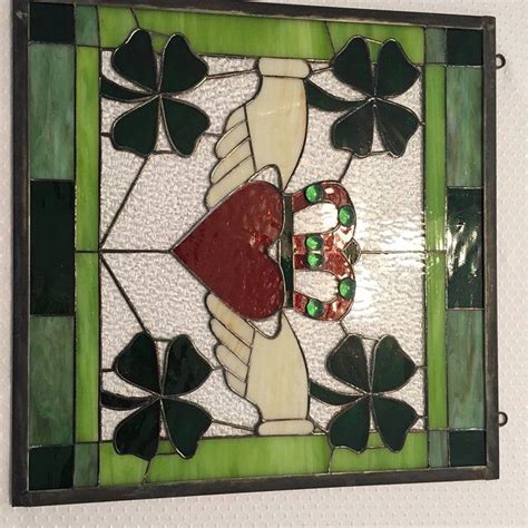 All Clear Beveled Palm Tree Leaded Stained Glass Window Panel Etsy Stained Glass Rose Making