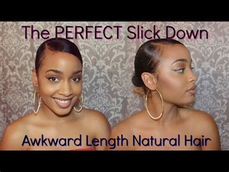 How To Sleek Bun Tutorial On Awkward Length Short Natural Hair