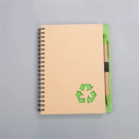 Promotional Customized Logo Eco Friendly Recycled Spiral Notebook With