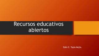 Recursos Educativos Abiertos Ppt