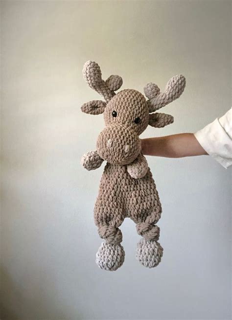 Extra Large Moose Snuggler Extra Large Moose Lovey Crochet Moose Moose