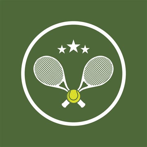 Tennis Logo With Racket And Slogan Template Vector Art At Vecteezy