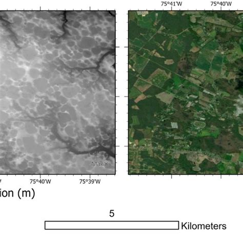 Carolina Bays In Central Delaware A Lidar Dem Gridded At 10 M B