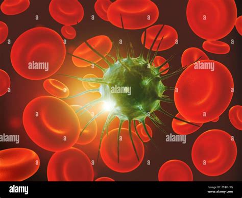 Virus In Bloodstream 3d Illustration Stock Photo Alamy