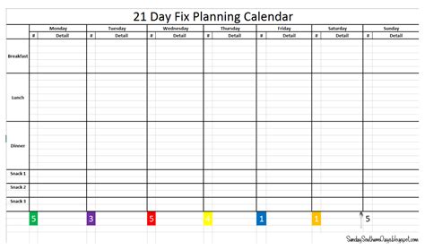 21 Day Fix Printable And Electronic Tracker Free