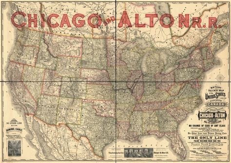 Historic Railroad Map of the United States - 1883 | World Maps Online