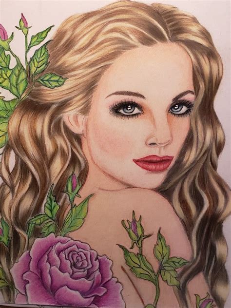 Pin By Abe Vargas On Prisma Colorings Completed Female Sketch Color Art