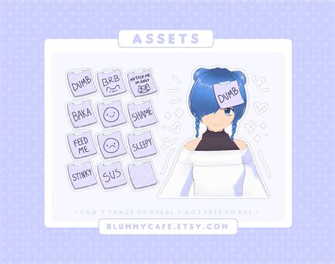 X Purple Sticky Note Assets Vtuber Pngtuber Cute Kawaii Streamer