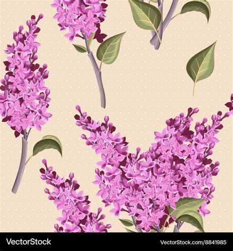 Vintage Lilac Seamless Royalty Free Vector Image