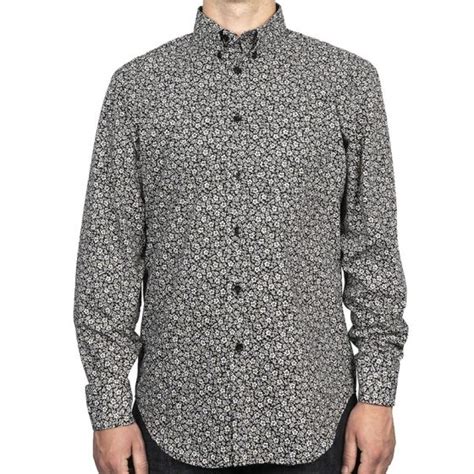 Chemise Pour Homme Fleurs Blanches Fond Noir Rien Ne Se Perd Tout