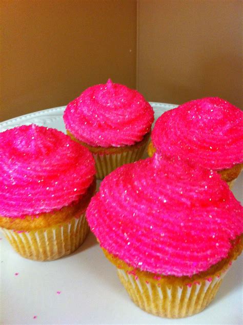 Pink Glitter Cupcakes