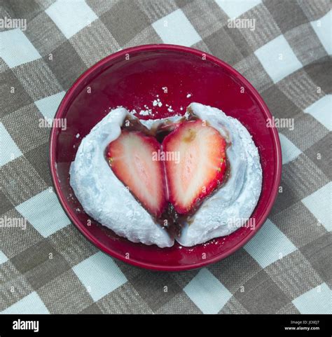 Japanese Traditional Dessert Strawberry Mochi Ichigo Daifuku Or Japanese Rice Cake Made From