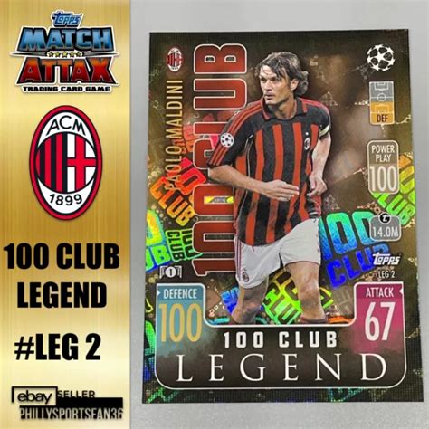 PAOLO MALDINI 2021 22 Topps Match Attax UCL Europa 100 Club Legend LEG2