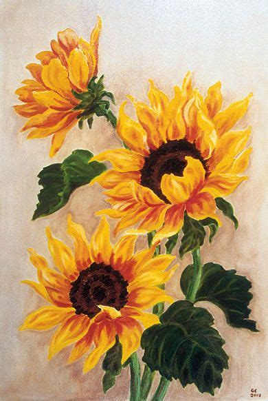 #16 - - pskov-sveta | Flower painting, Sunflower painting, Oil painting ...