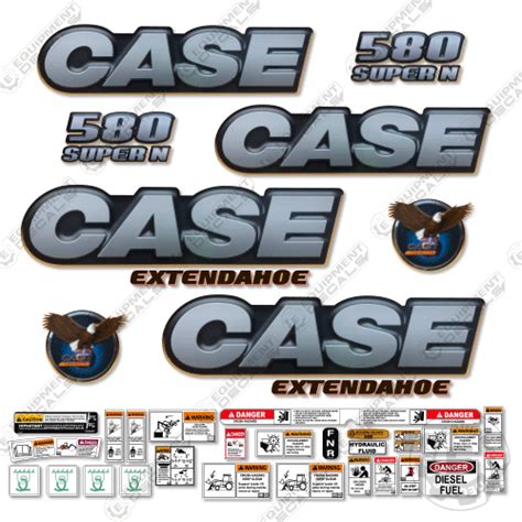 Fits Case 580 Super N Extendahoe Decal Kit Backhoe Equipment Decals