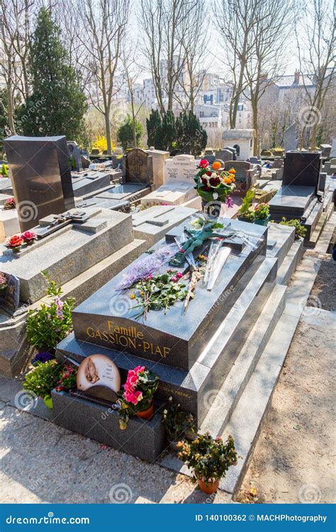 Singer Edith Piaf S Grave Editorial Photography Image Of Capital