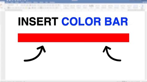 How To Create A Color Bar In Word Microsoft Youtube