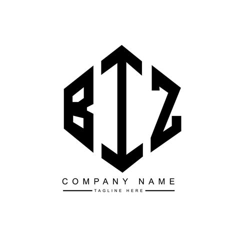 BIZ letter logo design with polygon shape. BIZ polygon and cube shape ...