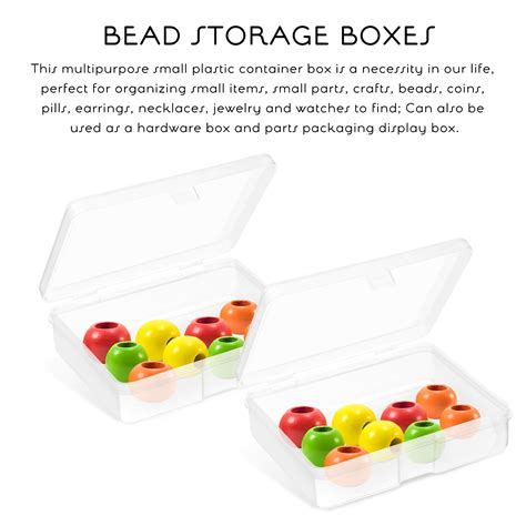 30 Pcs Clear Plastic Storage Containers With Lids Empty Hinged Lid Storage Boxes For Beads