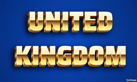 United Kingdom Text Effect And Logo Design Country