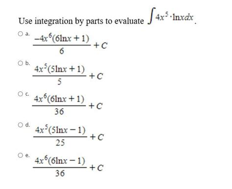 Solved Identify U And Dv For Finding The Integral Using