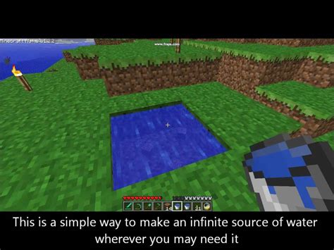 Minecraft Infinite Water Source Youtube