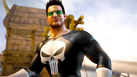 Mortal Kombat XL The Punisher Johnny Cage Costume Mod Performs Intros