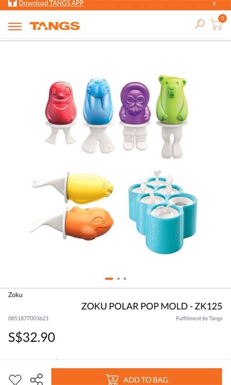 Zoku Polar Pops Ice Pop Molds Furniture Home Living Kitchenware