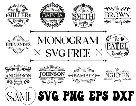 Monogram Svg Bundle 10 Monogram Alphabets Holiday Monogram Digital