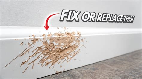 How To Fix Damaged Baseboard Crown Moulding And Trim Like A Pro DIY