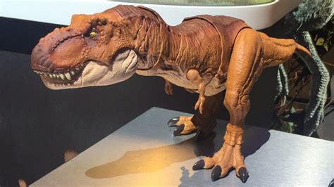 Jurassic World Thrash N Throw Tyrannosaurus Rex At Mattel Toy Fair