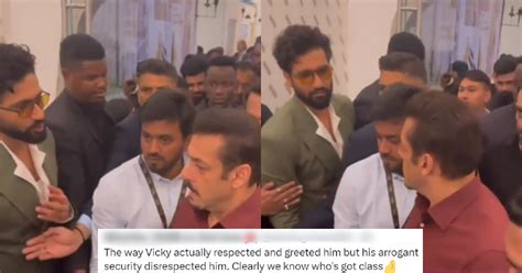 Salman Khans Bodyguard Pushes Vicky Kaushal Aside Fans React To The