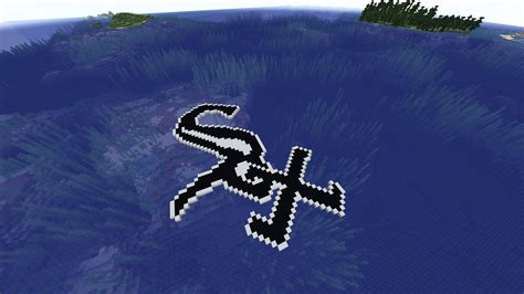 White Sox Logo Freehand In Survival Minecraft R Whitesox