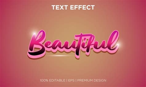 Premium Vector Beautiful Text Effect